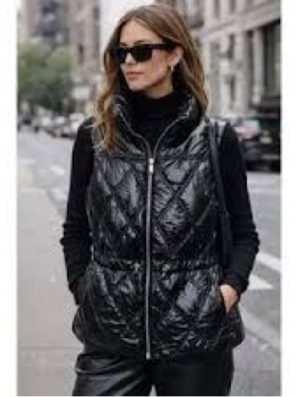 Michael Kors Vest Black Puffer Diamond Quilted sz M